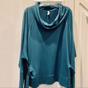 Idealogy Teal Cowl Neck Sweater XXL